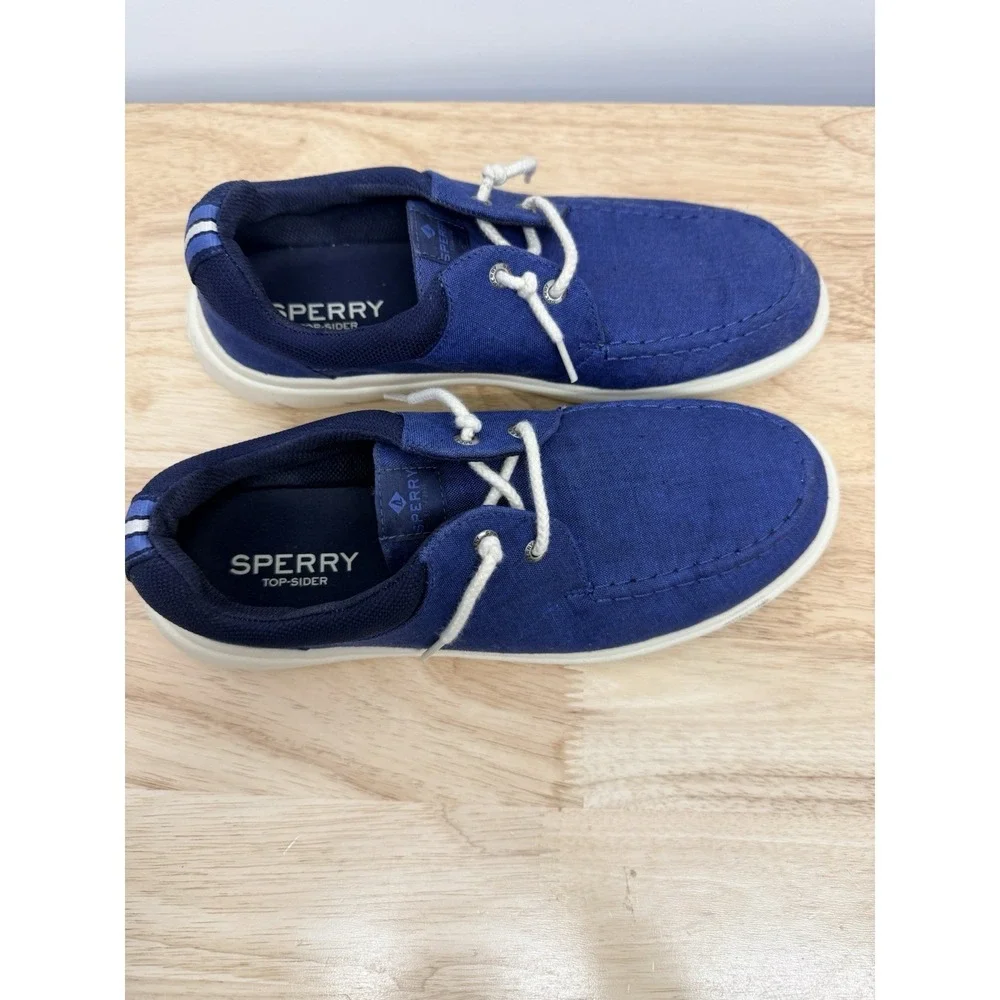 Sperry Men's Captain's MOC Moccasin Blue Chambray‎ Size 10 US #29